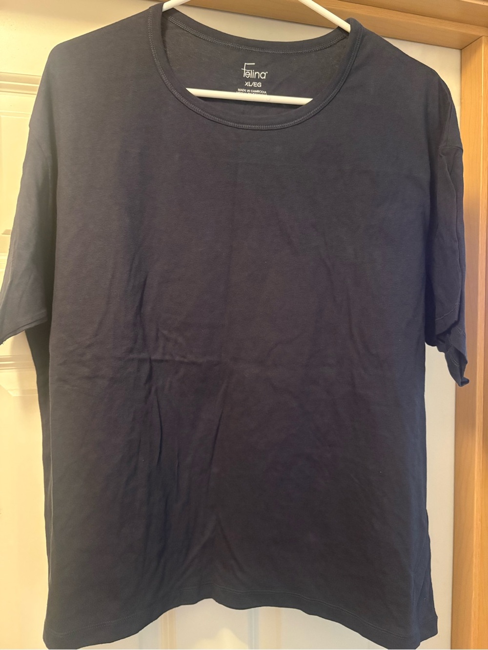 Felina Stretch Tee T-Shirt Black Size XL Short Sleeve